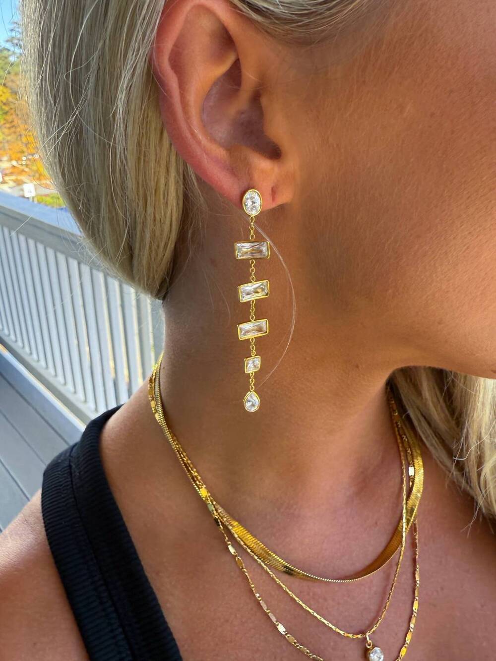 NEW CHANSUTTPEARLS the layla drop earrings in gold